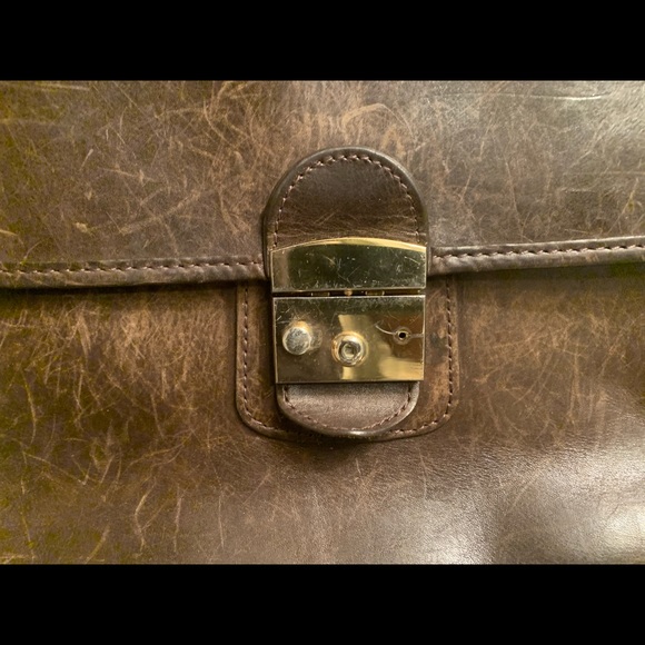 Vintage Mulholland Bros Leath Gold Clasp Msgr Bag - Picture 5 of 8